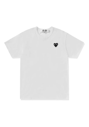 Comme Des Garçons Play Play rhinestone-heart T-shirt - White