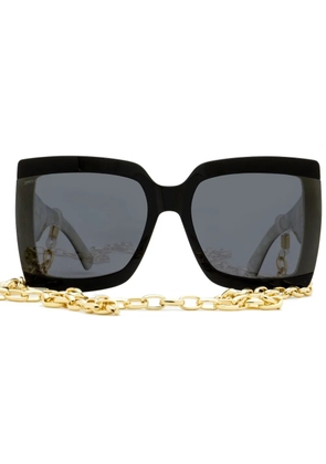 Jimmy Choo Eyewear Renee Chain oversized-frame sunglasses - Black