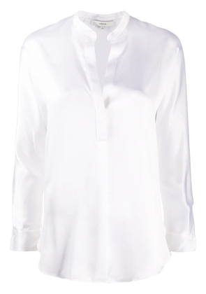 Vince open neck loose fit blouse - White