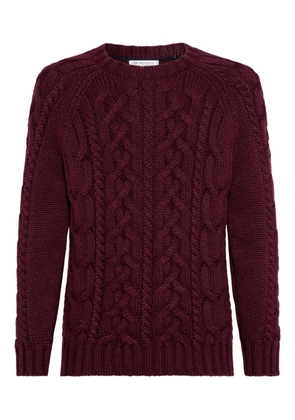 Brunello Cucinelli cable-knit sweater - Red