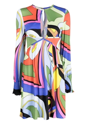 Moschino graphic-print mini dress - Green