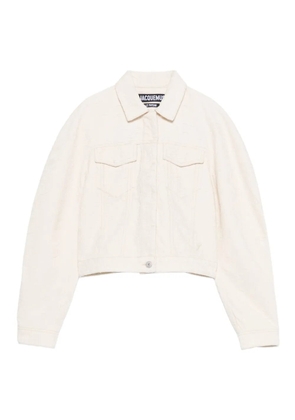 Jacquemus Le Ovalo de-Nîmes cropped jacket - Neutrals