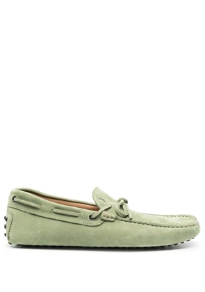 Tod's Laccetto Gommino suede loafers - Green