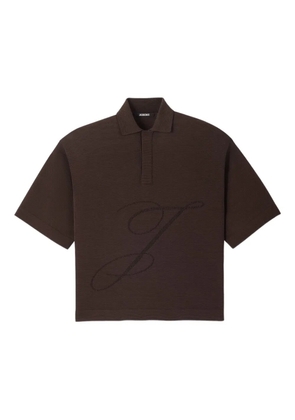 Jacquemus logo-detailing polo shirt - Brown