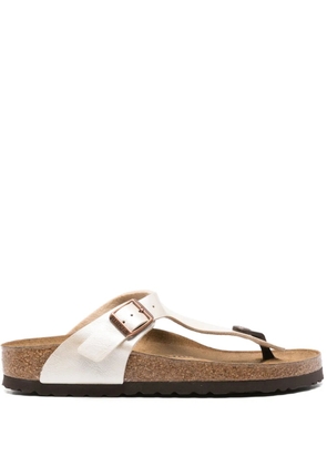 Birkenstock Gizeh leather slippers - Neutrals