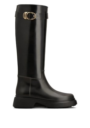 Tod's leather knee-high boots - Black