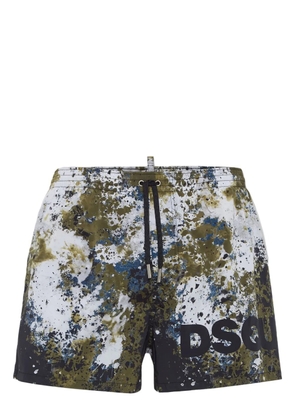 DSQUARED2 Canadian Camouflage swim shorts - White