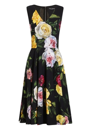 Dolce & Gabbana charmeuse calf-length dress - Black