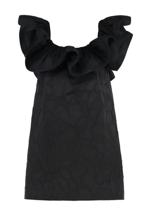 Elisabetta Franchi jacquard mini dress - Black