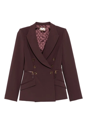 Elisabetta Franchi double-breasted zip-detail jacket - Red