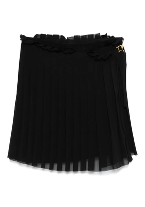 AMI Paris pleated twill mini skirt - Black