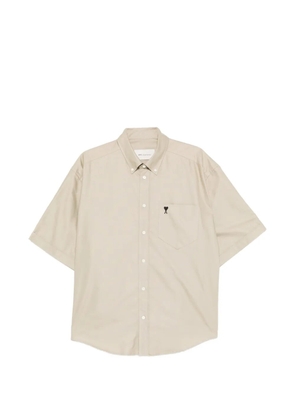 AMI Paris embroidered shirt - Neutrals