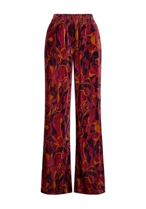MALIPARMI floral-pattern trousers - Red