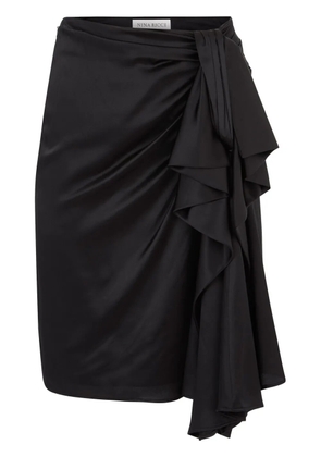 Nina Ricci asymmetric bow-detail skirt - Black