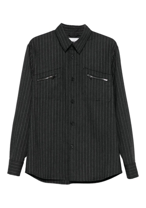 Iceberg pinstripe zip-pocket shirt - Grey