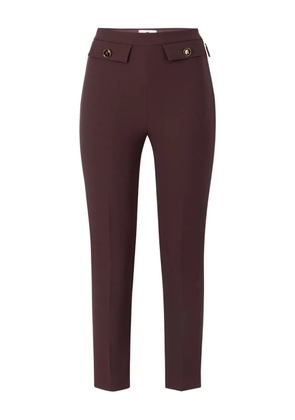 Elisabetta Franchi double-crêpe zip trousers - Brown