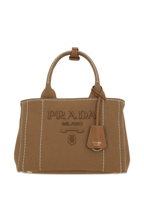 Prada Jardinière embroidered tote bag - Brown