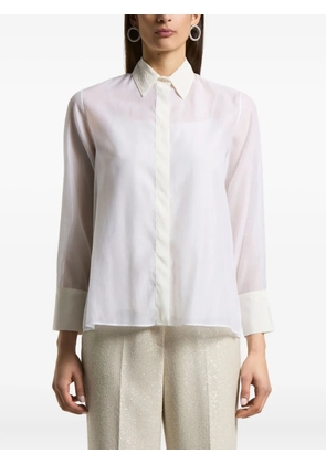 Peserico embroidered-collar shirt - White