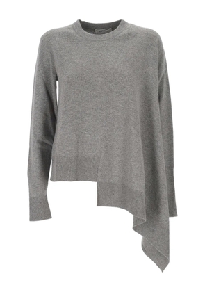 Alexander McQueen asymmetric cashmere knit - Grey