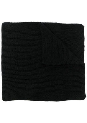 Polo Ralph Lauren embroidered-logo knitted scarf - Black