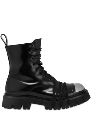 Moschino lace-up metal-toe combat boots - Black