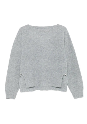 LIU JO ribbed pearl-embellished sweater - Grey