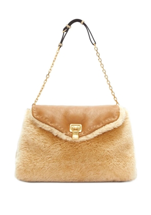 Ermanno Scervino Joy shearling chain shoulder bag - Neutrals