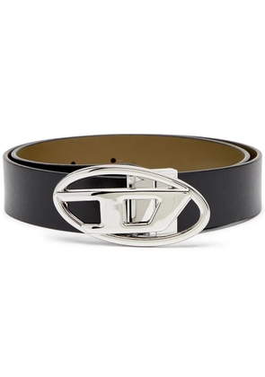 Diesel B-1DR logo-buckle leather belt - Black
