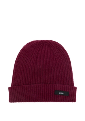 Arte Antwerp ribbed-knit beanie hat - Red