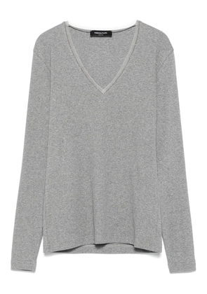 Fabiana Filippi v-neck long-sleeve sweater - Grey