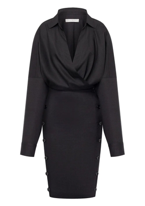 Philosophy Di Lorenzo Serafini long-sleeved wrap dress - Grey