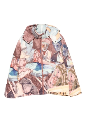 KidSuper hooded graphic-print jacket - Brown