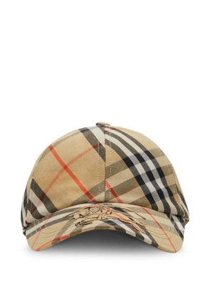Burberry check pattern baseball cap - Neutrals