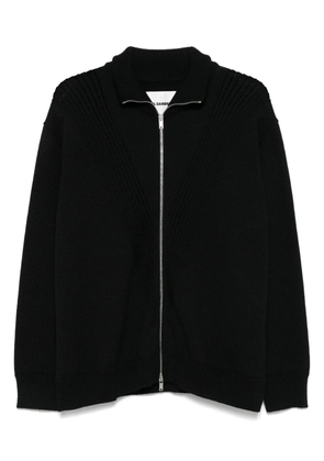 Jil Sander zip-up wool cardigan - Black