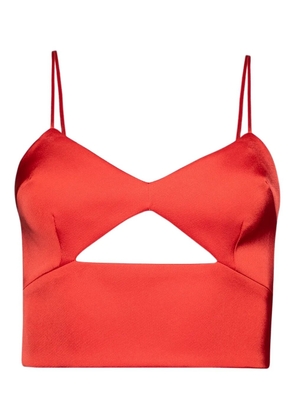 David Koma cut-out spaghetti-straps top - Red