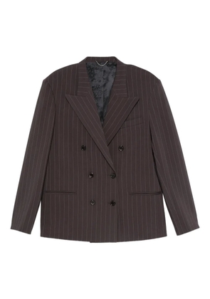 Magda Butrym striped double-breasted blazer - Brown