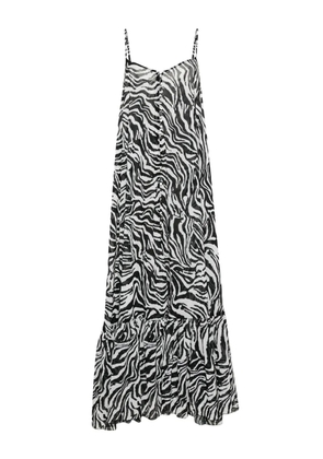 ROTATE BIRGER CHRISTENSEN x Reina Olga zebra-print maxi dress - Black