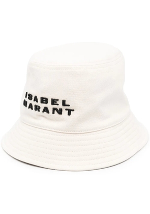 ISABEL MARANT Haley logo bucket hat - Neutrals