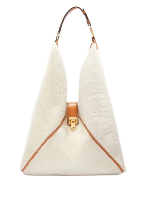 Ermanno Scervino large Dudu shearling shoulder bag - Neutrals