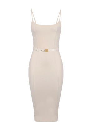Elisabetta Franchi belted sleeveless dress - Neutrals
