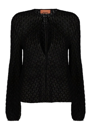 Missoni keyhole-neck textured top - Black