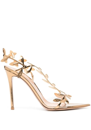 Gianvito Rossi Flavia 105mm leather sandals - Gold