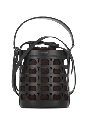 Ferragamo cut-out bucket bag - Black