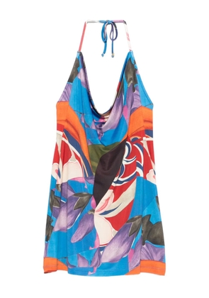 Donde Esteban floral-print mini dress - Blue