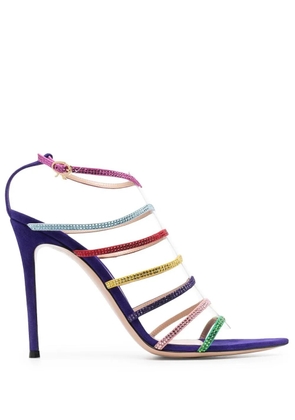 Gianvito Rossi Mirage 105mm crystal-embellished sandals - Purple