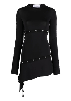 The Attico studded asymmetric convertible dress - Black