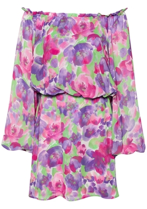ROTATE BIRGER CHRISTENSEN x Reina Olga floral-print minidress - Purple