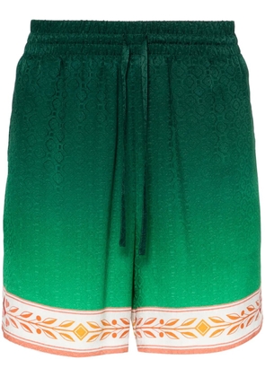Casablanca Unity Is Power silk shorts - Green