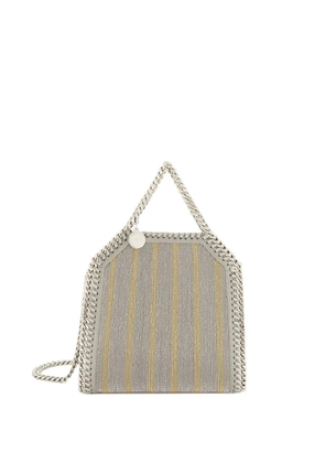 Stella McCartney Falabella striped metallic bag - Silver