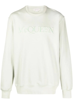 Alexander McQueen logo-embroidered sweatshirt - Green